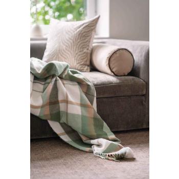 Putetrekk i sofa med andre puter i grønn stil