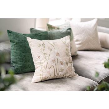 Putekombinasjon av puter i beige og grønn