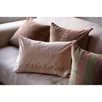 Putetrekk snøfnugg beige i sofa med andre putetrekk