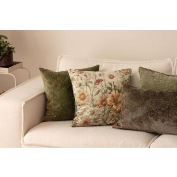 Putekombinasjon av puter i grønn og brun