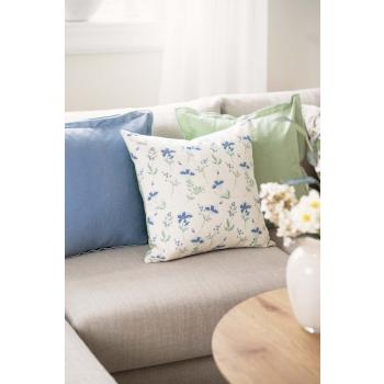 Putetrekk Mitsy i sofa med puter i grønn og blå