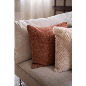 Putetrekk Cille moccha med faux fur beige