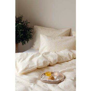 Sengetøy krepp gul småblomster