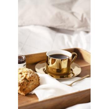 cafesett luksus med kaffe på serveringsbrett