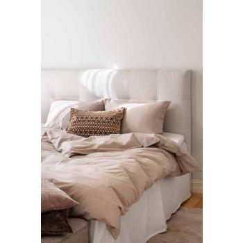 Flanell sengesett beige
