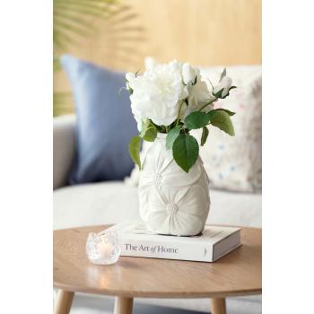 Vase bloom med rosebukett