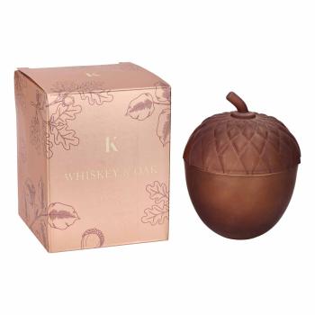 Duftlys Nut Whiskey & Oak med eske