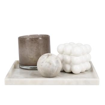 dekorkule marmor på lysfat