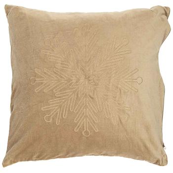 Putetrekk snøfnugg beige