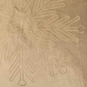 Putetrekk snøfnugg beige nærbilde mønster