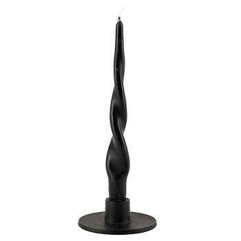 Kronelysestake lana sort 10 cm med snurrelys