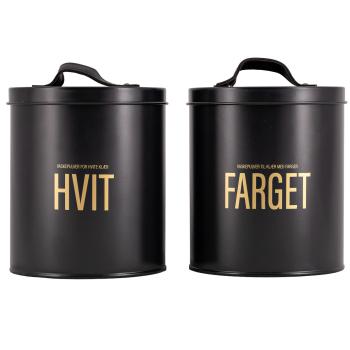 Vaskepulverboks HVIT og farget