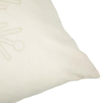 Putetrekk snøfnugg offwhite hjørne