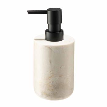 Såpepumpe marmor beige på fat
