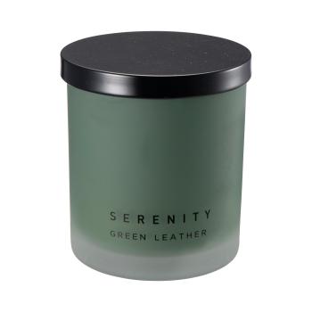 duftlys green leather med lokk