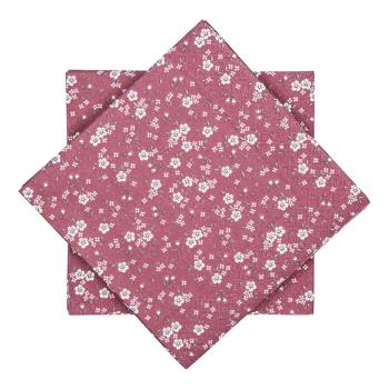 Serviett småblomster burgunder