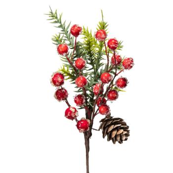 Julepynt med røde bær