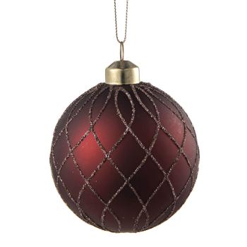 Julekule sparkle rød nærbilde