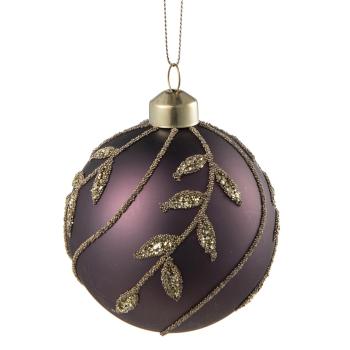 Julekule Rose burgunder nærbilde