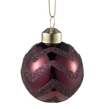 Julekule glitre burgunder