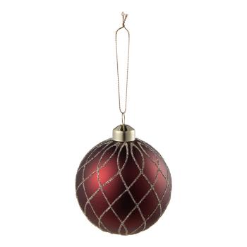 Julekule sparkle rød