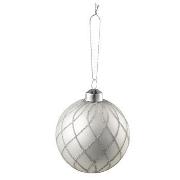 Julekule sparkle hvit