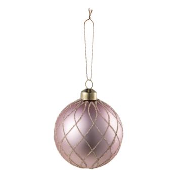 Julekule sparkle rosa