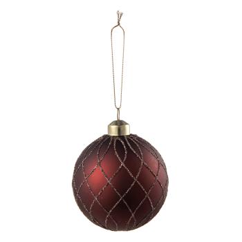 Julekule sparkle burgunder