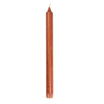 Kronelys 100% stearin 27,5 cm rust brun