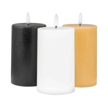 Kubbelys LED 15 cm i tre forskjellige farger