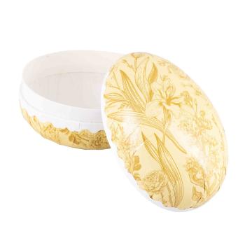 Påskeegg 15 cm gul åpent