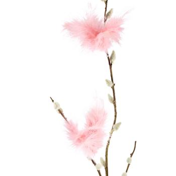 Fjær 2 stk på gren gåsunge