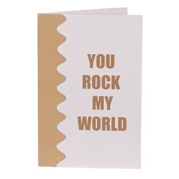 Kort med tekst you rock my world