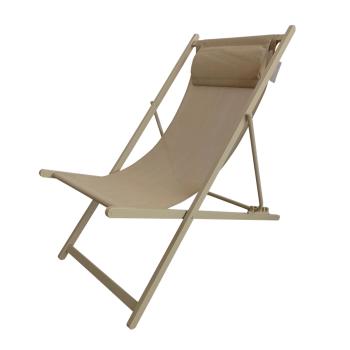 Solstol Frida grønn metall ben og hodepute