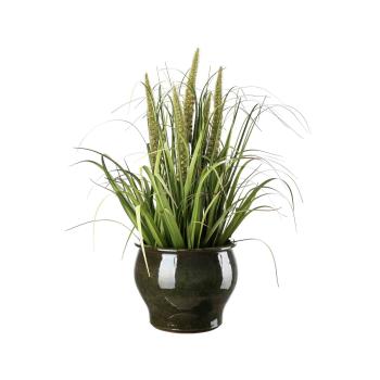 Potte Porto 28cm grønn med gressplante