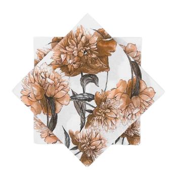 Serviett Hydrangea Beige