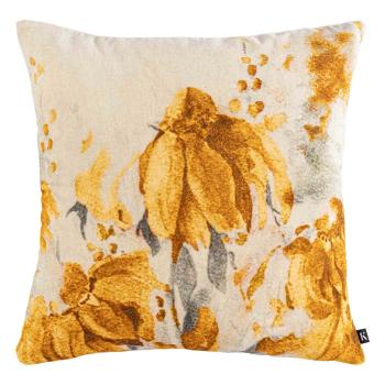 Putetrekk velur Fleur 48x48cm oker