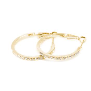 Øreringer, 30mm, Cubic Zirconia, G