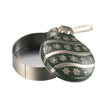 Kakeboks julekule grønn åpen