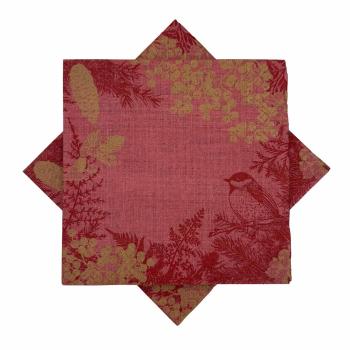 Serviett jul natur rød
