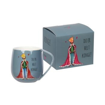 Lykketegning - Konge Krus 40 cl grå med gaveeske