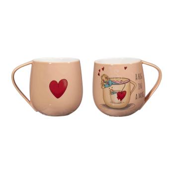 Lykketegning - Hug in a mug Krus beige