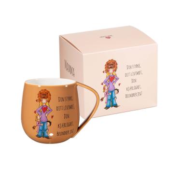 Lykketegning - Mamma Krus 40 cl brun med gaveeske