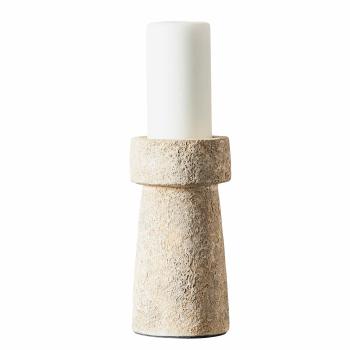 Muubs - Eris Lysestake beige med kubbelys
