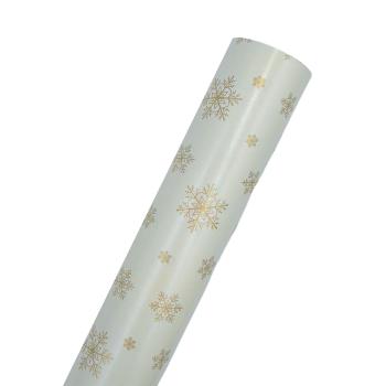 Gavepapir snøkrystall offwhite