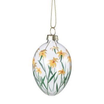 Glassegg med påskeliljer