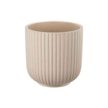 Beige blomsterpotte