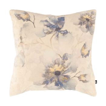 Putetrekk Velur Blå blomst 48x48 cm