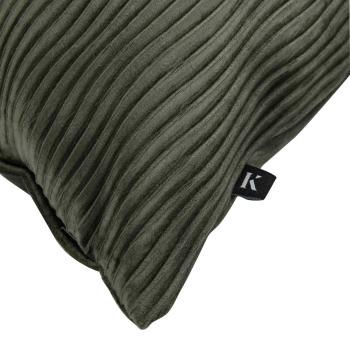 Putetrekk Waves 48x48 cm mørk grønn nærbilde