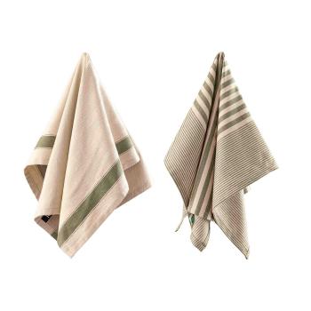 Kjøkkenhåndkle Georg 50x70 sett oliven